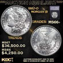 ***Auction Highlight*** 1882-o Morgan Dollar $1 Graded ms66+ By SEGS (fc)