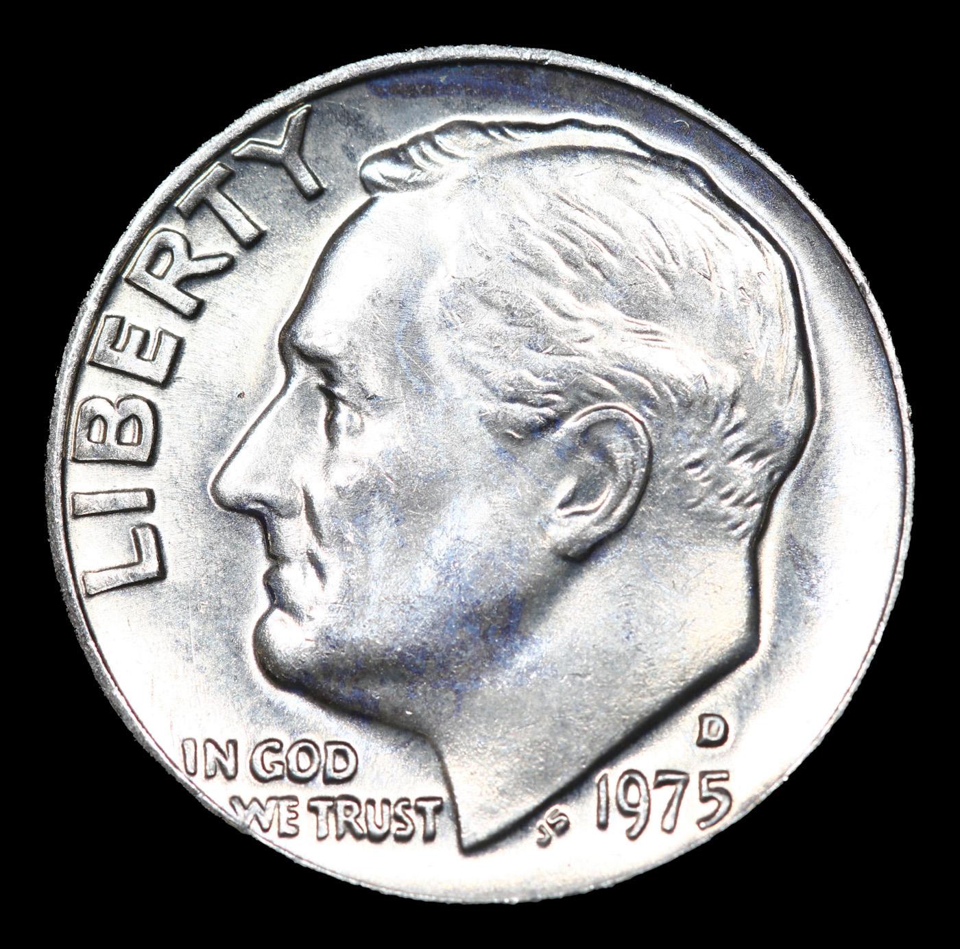 1975-d Roosevelt Dime 10c Grades GEM+ FT