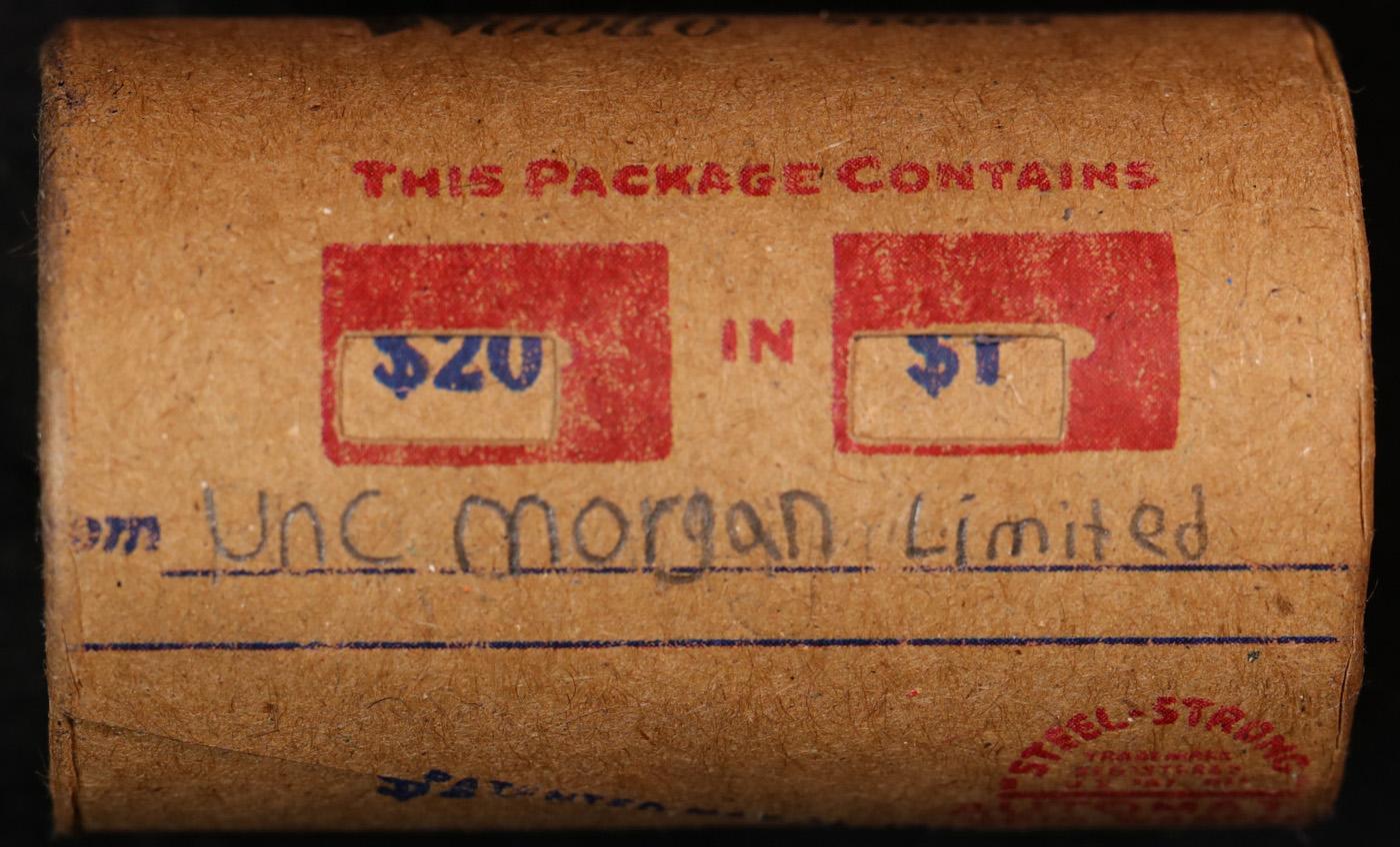 Wow! Covered End Roll! Marked "Unc Morgan Limited"! X20 Coins Inside! (FC)