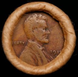 Lincoln Wheat Cent 1c Mixed Roll Orig Brandt McDonalds Wrapper, 1919-s end, Wheat other end