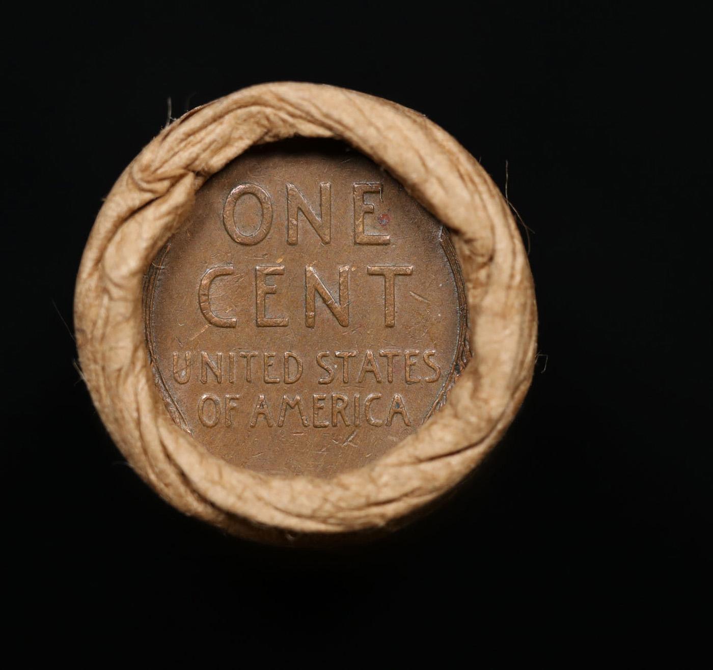 Lincoln Wheat Cent 1c Mixed Roll Orig Brandt McDonalds Wrapper, 1919-d end, Wheat other end