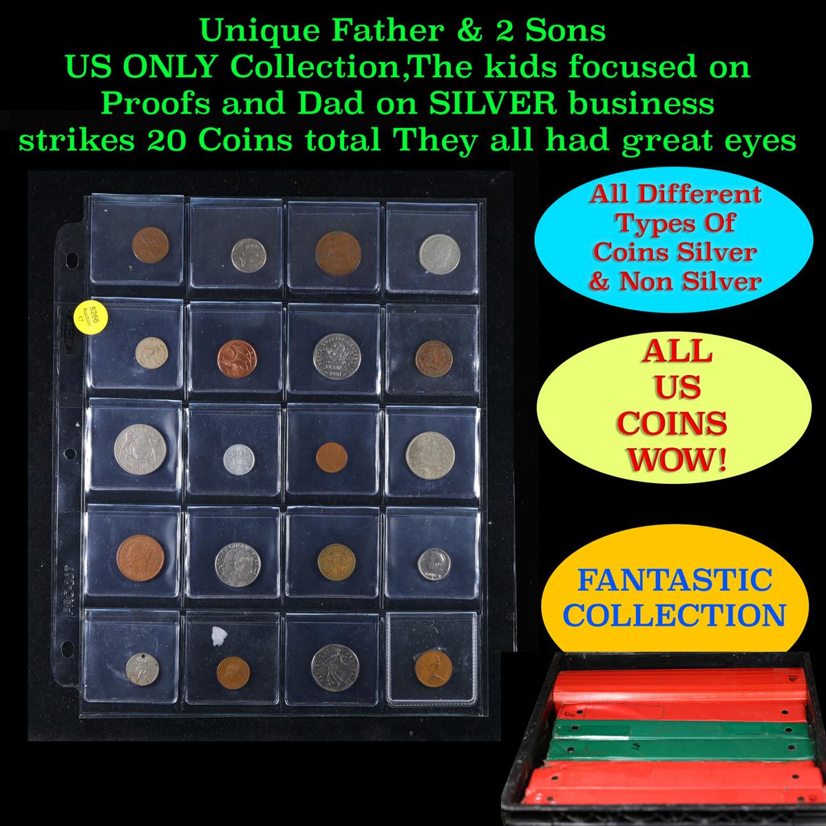 20 Great Coins of the World, hand selected, many trend high, every lot guaranteed to contain Silver.