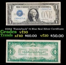 1928A "Funnyback" $1 Blue Seal Silver Certificate Grades vf++