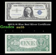 1957A $1 Blue Seal Silver Certificate Grades Choice AU