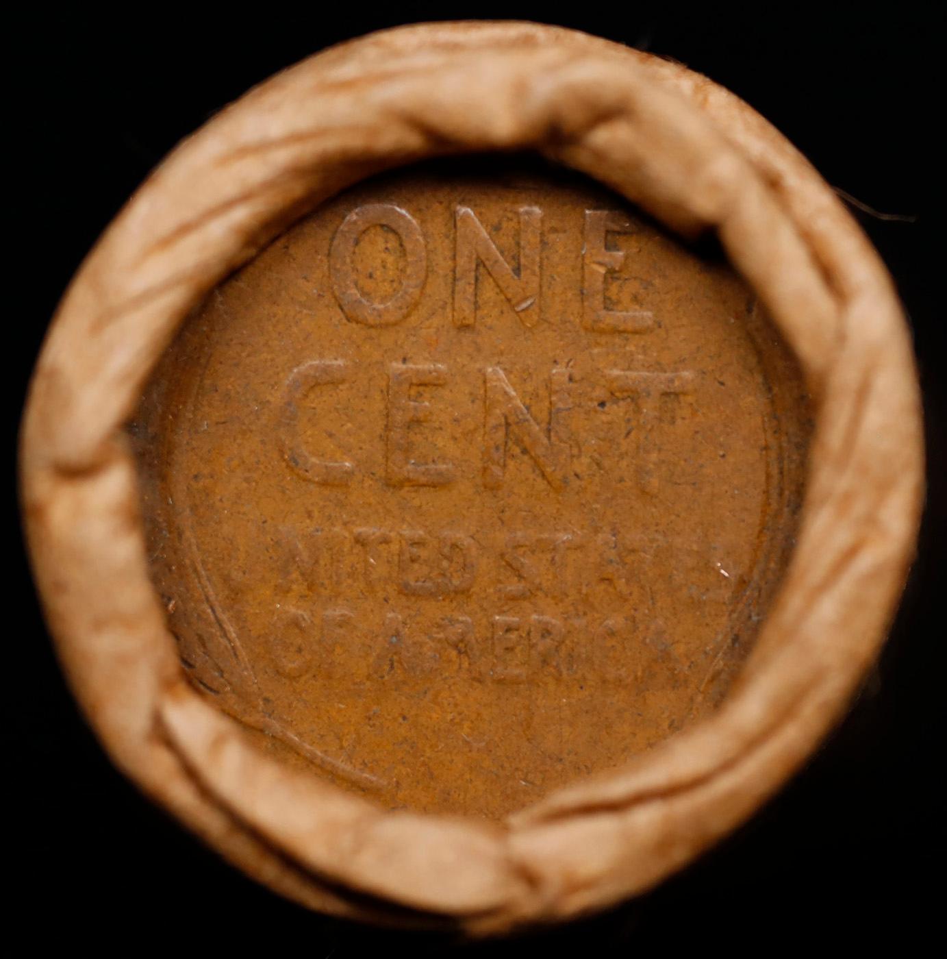 Lincoln Wheat Cent 1c Mixed Roll Orig Brandt McDonalds Wrapper, 1918-s end, Wheat other end