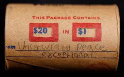 High Value! - Covered End Roll - Marked "Unc Peace Exceptional" - Weight shows x20 Coins (FC)