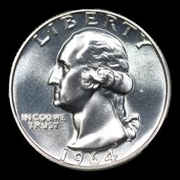 Proof 1964 Washington Quarter 25c Grades GEM++ Proof