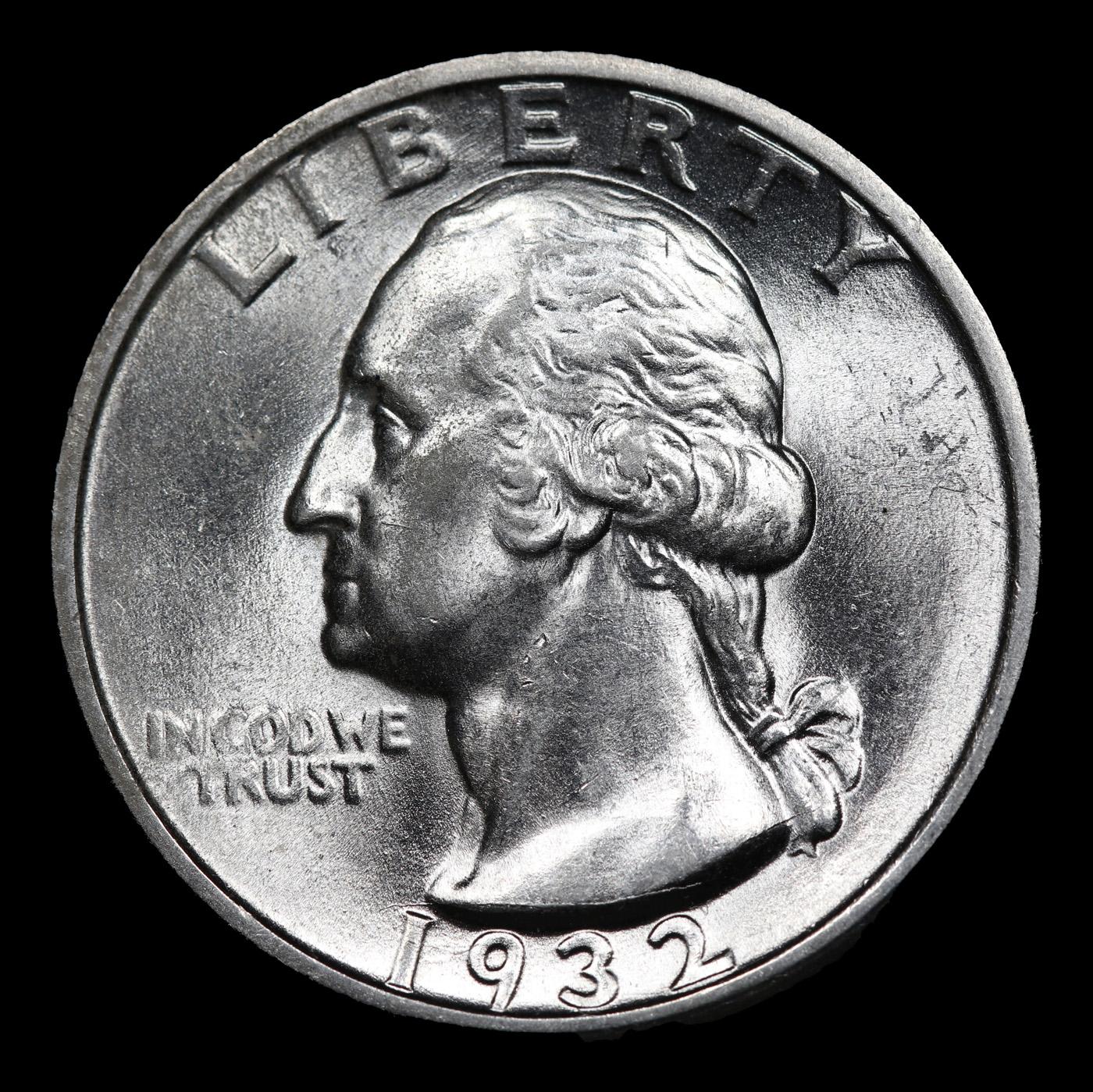 ***Auction Highlight*** 1932-s Washington Quarter Near Top Pop! 25c Graded GEM+ Unc By USCG (fc)