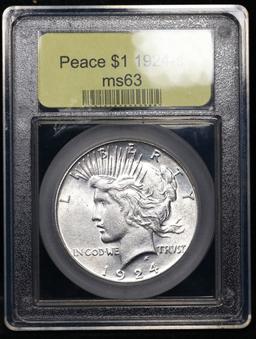 ***Auction Highlight*** 1924-s Peace Dollar 1 Graded Select Unc By USCG (fc)