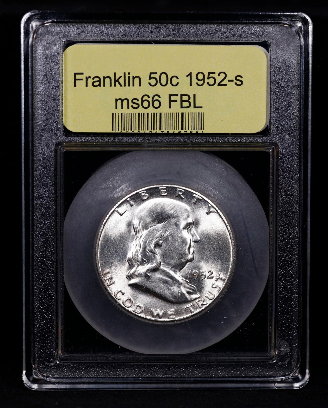 ***Auction Highlight*** 1952-s Franklin Half Dollar 50c Graded GEM+ FBL By USCG (fc)