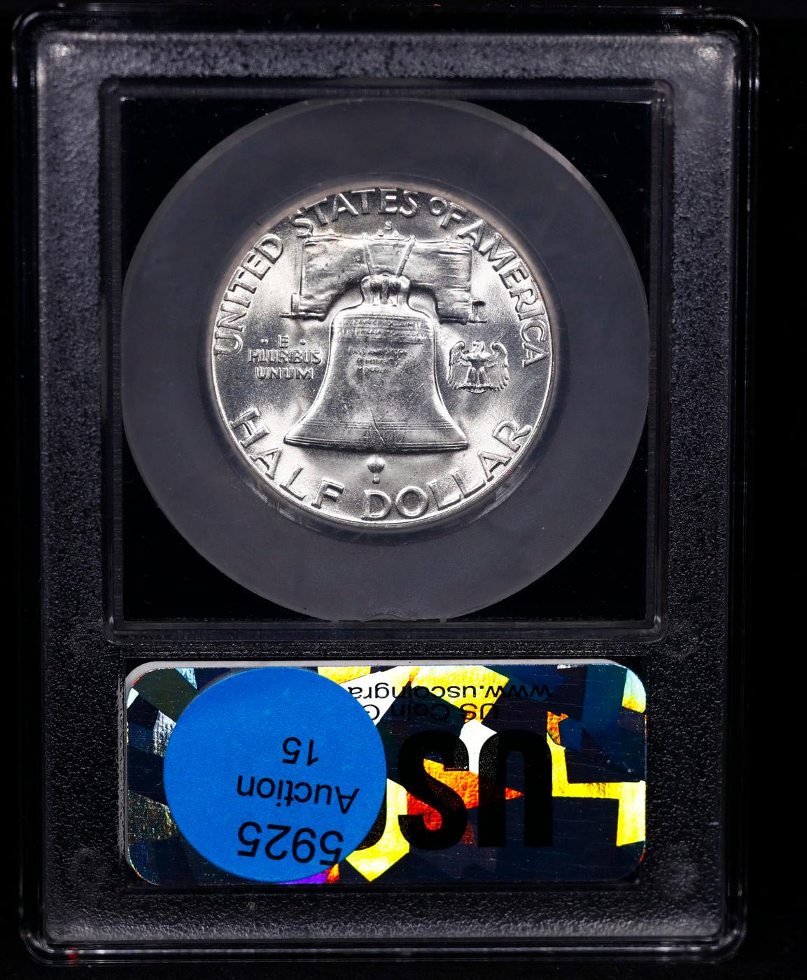 ***Auction Highlight*** 1952-s Franklin Half Dollar 50c Graded GEM+ FBL By USCG (fc)