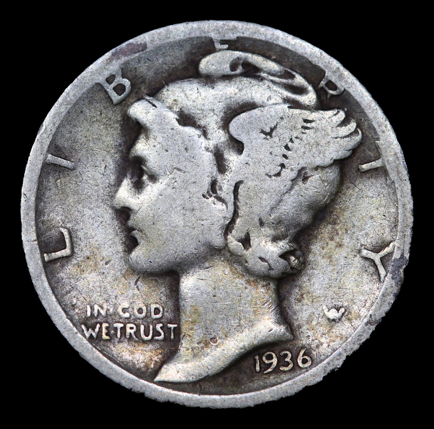 1936-d Mercury Dime 10c Grades vg, very good