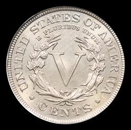 1907 Liberty Nickel 5c Grades Choice Unc