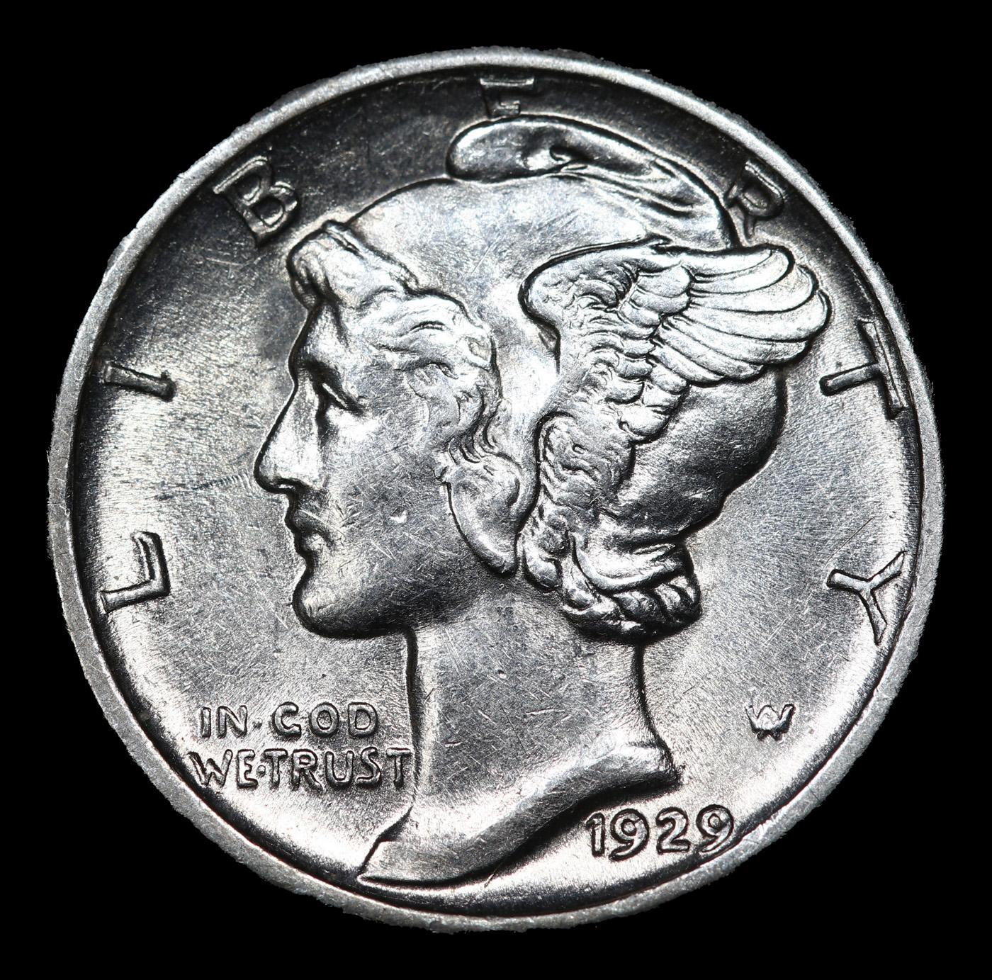 1929-s Mercury Dime 10c Grades Choice AU/BU Slider