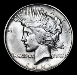 ***Auction Highlight*** 1921-p Peace Dollar $1 Graded Choice Unc By USCG (fc)