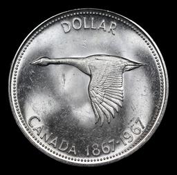 1967 Canada Dollar $1 Grades GEM Unc