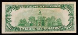 1934A $100 Green Seal Federal Reserve Note Grades vf++