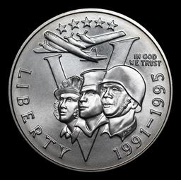 1991-1995-p WWII Modern Commem Half Dollar 50c Grades GEM+++ Unc