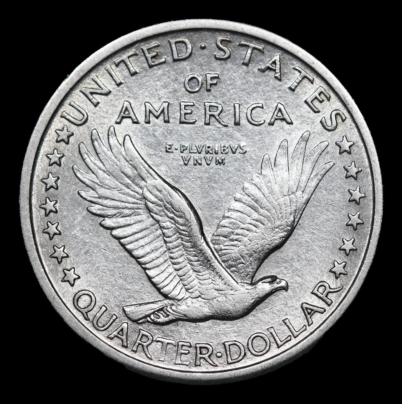 ***Auction Highlight*** 1917-p Ty I Standing Liberty Quarter 25c Graded Choice Unc FH By USCG (fc)