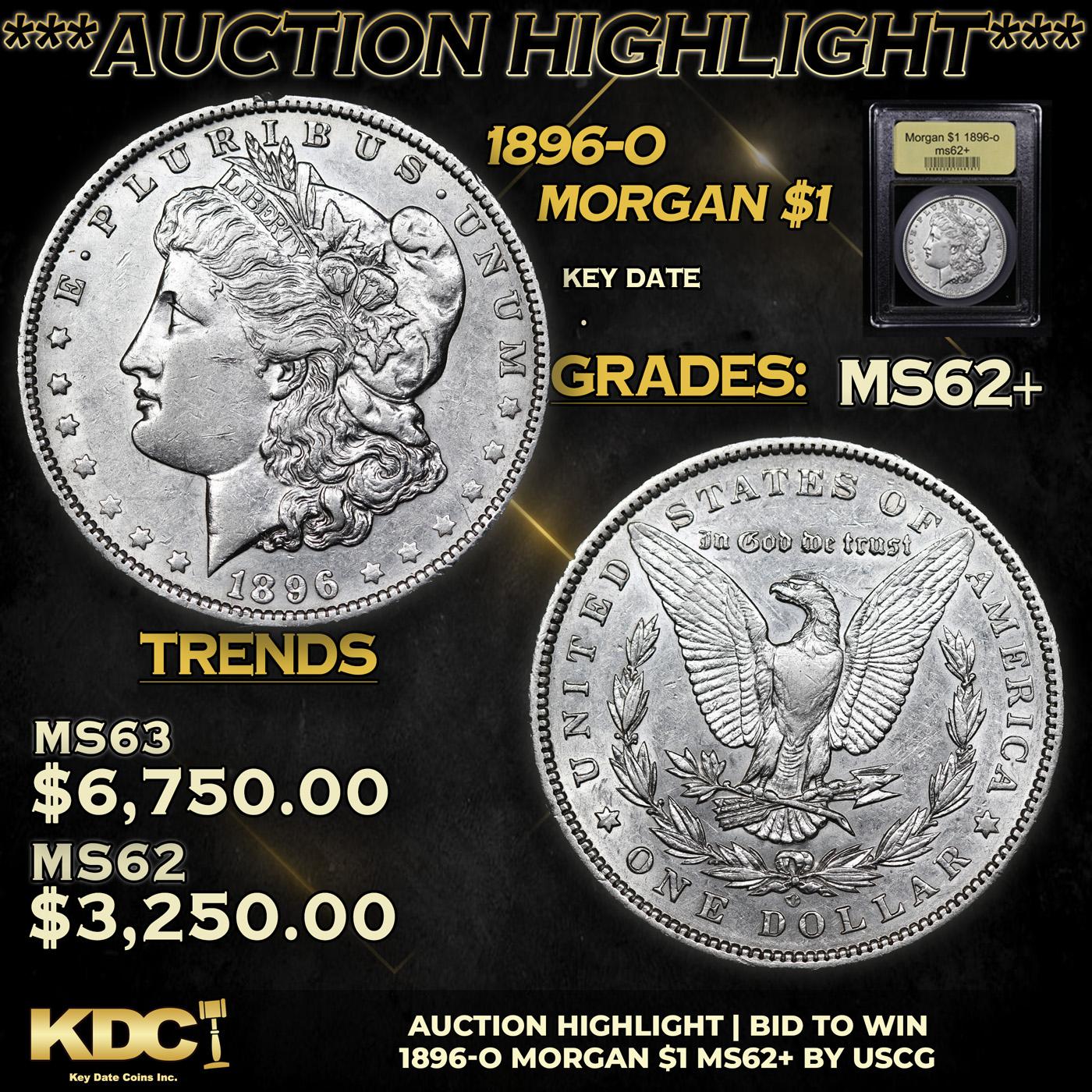 ***Auction Highlight*** 1896-o Morgan Dollar $1 Graded Select Unc By USCG (fc)