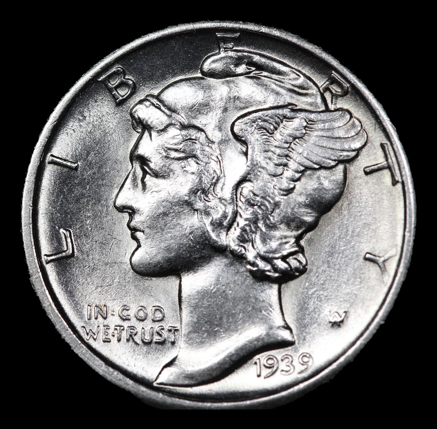 1939-d Mercury Dime 10c Grades GEM FSB