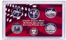 1999 United States Mint Silver Proof Quarters 5 pc set No Outer Box