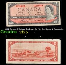 1954 Canada 2 Dollars Banknote P# 76c, Sig. Bouey & Rasminsky Grades vf+