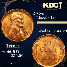 1946-s Lincoln Cent 1c Grades GEM+ Unc RD