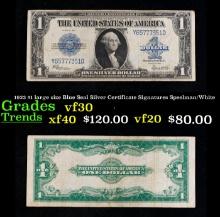 1923 Speelman/White $1 large size Blue Seal Silver Certificate Grades vf++