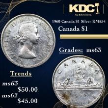 1960 Canada $1 Silver Canada Dollar KM#54 1 Grades Select Unc