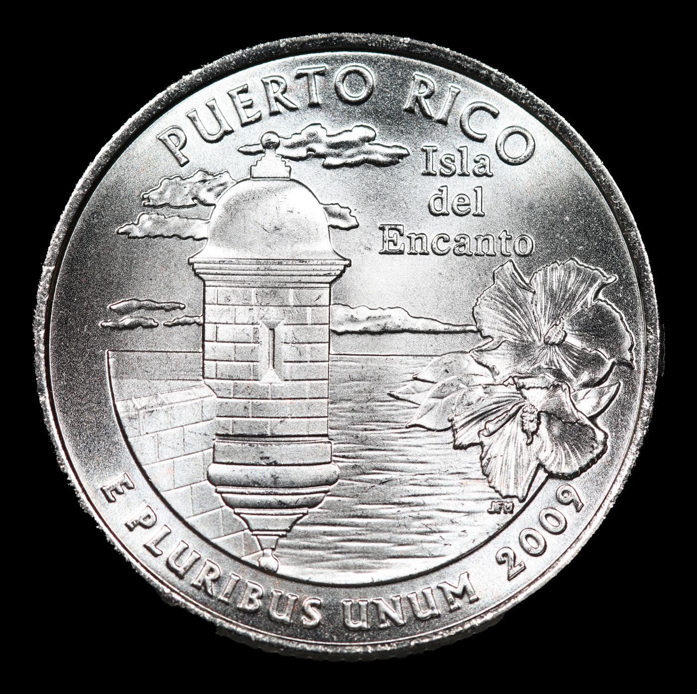 2009-d Puerto Rico Washington Quarter 25c Grades GEM++ Unc