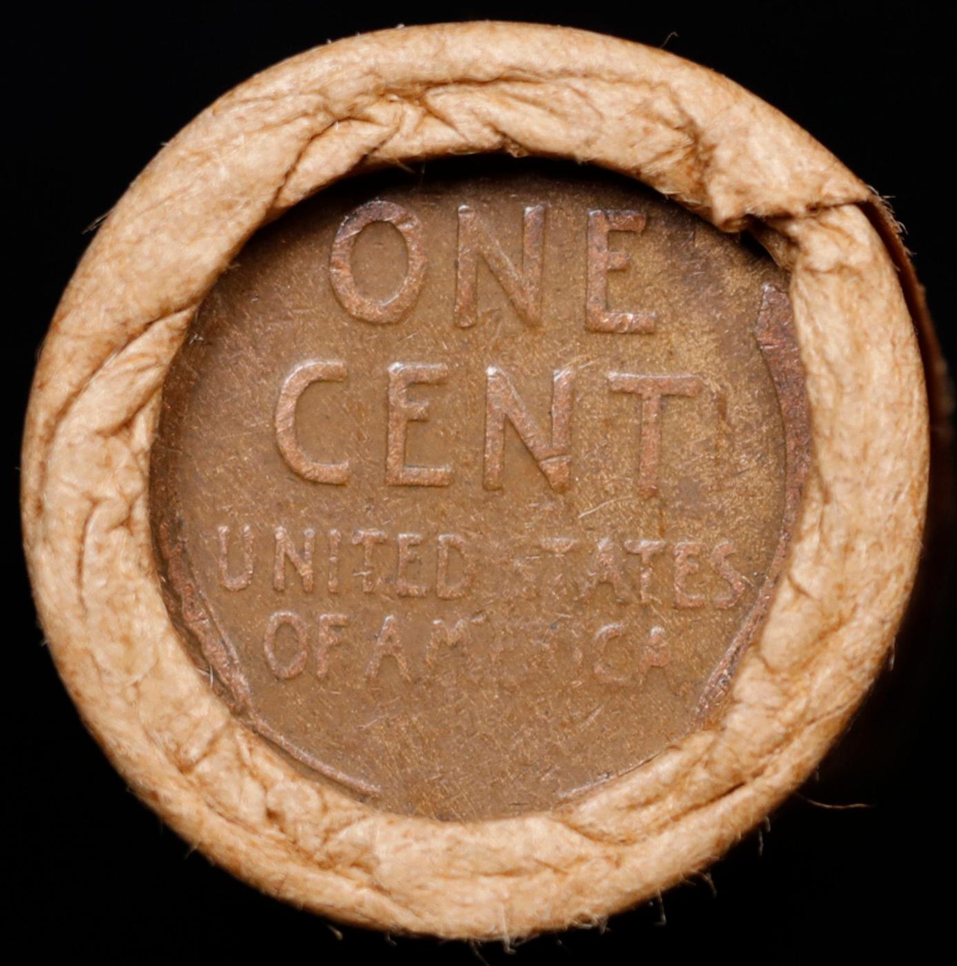 Lincoln Wheat Cent 1c Mixed Roll Orig Brandt McDonalds Wrapper, 1919-d end, Wheat other end