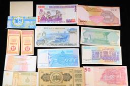 Lot of 25 Different Foreign Notes, A Variety of Countries, Dates, and Denominations!