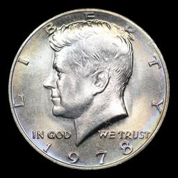 1978-p Kennedy Half Dollar Rainbow Toned 50c Grades GEM+ Unc