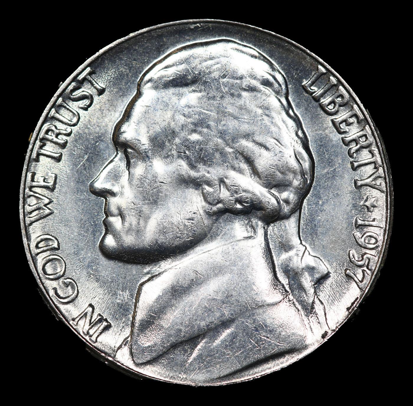 ***Auction Highlight*** 1957-p Jefferson Nickel TOP POP! 5c Graded ms66+ pl BY SEGS (fc)