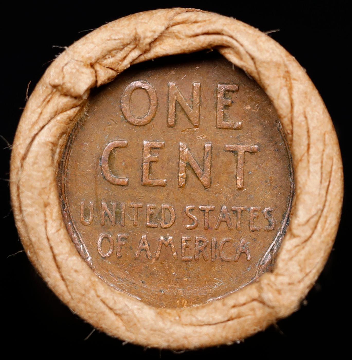 Lincoln Wheat Cent 1c Mixed Roll Orig Brandt McDonalds Wrapper, 1919-s end, Wheat other end