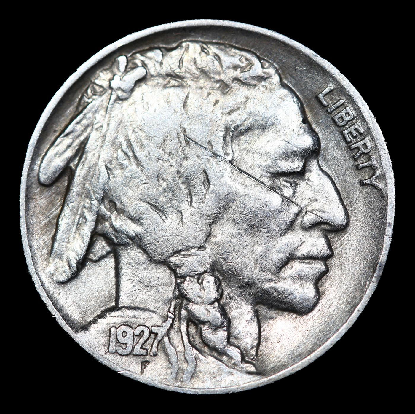 1927-p Buffalo Nickel 5c Grades Select AU