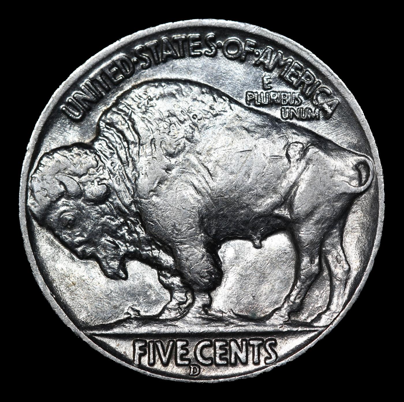 1937-d Buffalo Nickel 5c Grades Choice Unc