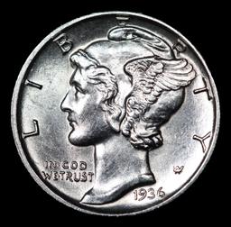 1936-s Mercury Dime 10c Grades GEM FSB