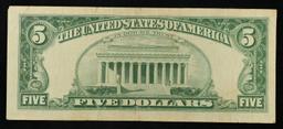 1963 $5 Red Seal United States Note Grades vf++