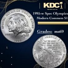 1995-w Spec Olympics Modern Commem Dollar $1 Grades ms69