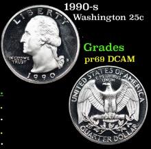 Proof 1990-s Washington Quarter 25c Grades GEM++ Proof Deep Cameo