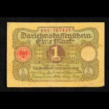 1920 Germany 1 Mark Banknote P# 58 Grades Choice AU/BU Slider