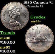 1980 Canada $1 Canada Dollar 1 Grades GEM+ Unc