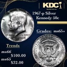 1967-p Kennedy Half Dollar Silver 50c Grades GEM+ Unc