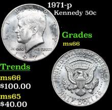 1971-p Kennedy Half Dollar 50c Grades GEM+ Unc