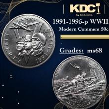 1991-1995-p WWII Modern Commem Half Dollar 50c Grades GEM+++ Unc