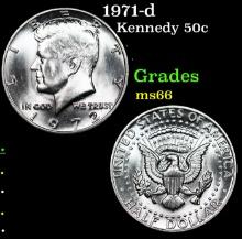 1971-d Kennedy Half Dollar 50c Grades GEM+ Unc