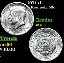 1971-d Kennedy Half Dollar 50c Grades GEM+ Unc