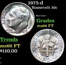 1975-d Roosevelt Dime 10c Grades GEM+ FT